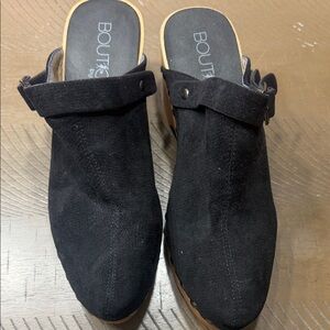 Boutique 9 Black Suede Mules
